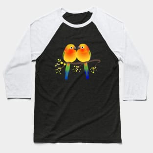 Two cute egg shaped sun parakeets Baseball T-Shirt